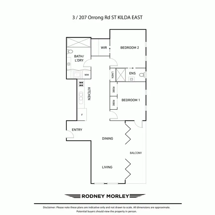 Floorplan of Homely apartment listing, 3 & 2/207 Orrong Road, St Kilda East VIC 3183