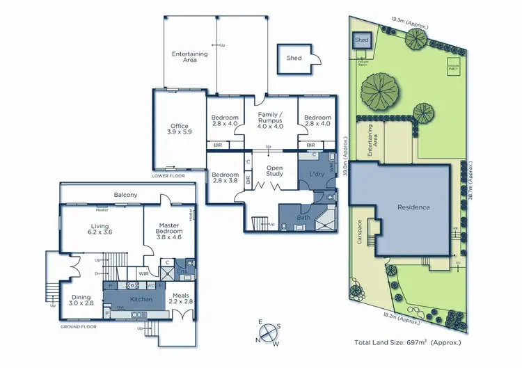 Floorplan of Homely house listing, 13 Highland Avenue, Mitcham VIC 3132