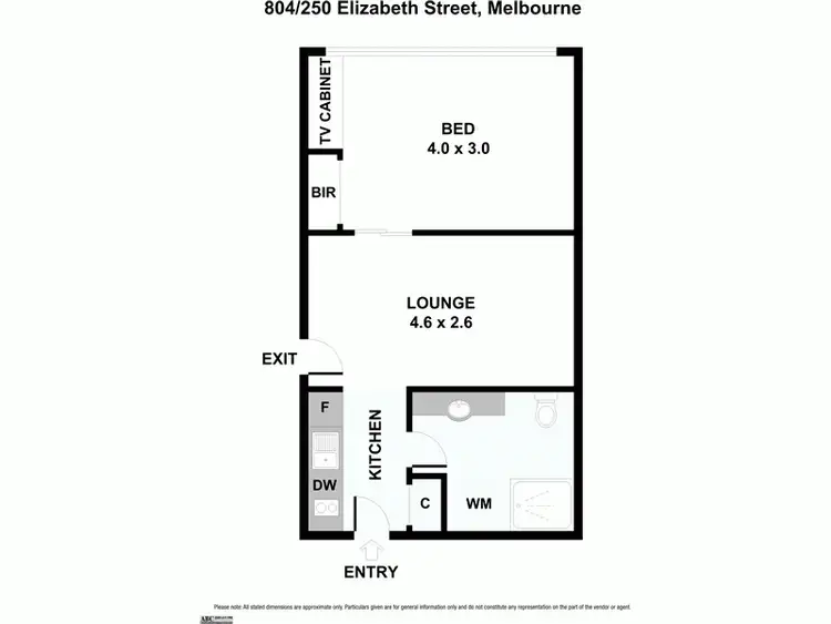 Floorplan of Homely apartment listing, 804/250 Elizabeth Street, Melbourne VIC 3000