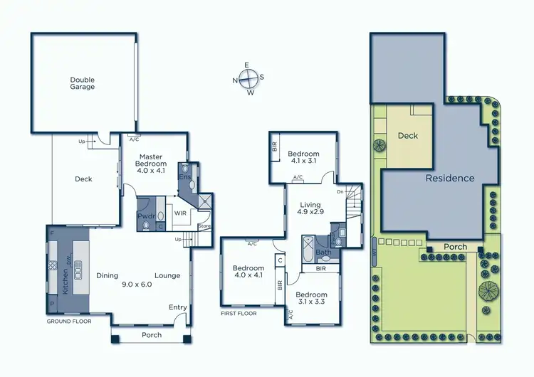 Floorplan of Homely townhouse listing, 1/110 Parer Street, Burwood VIC 3125