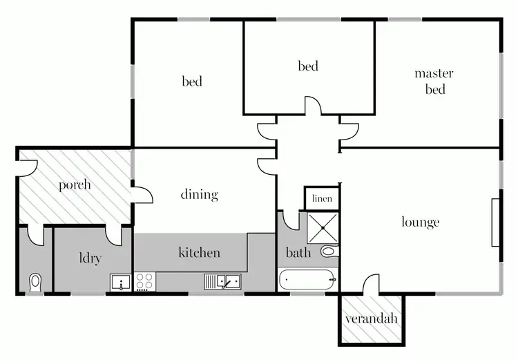 Floorplan of Homely house listing, 6 Violet Grove, Wendouree VIC 3355