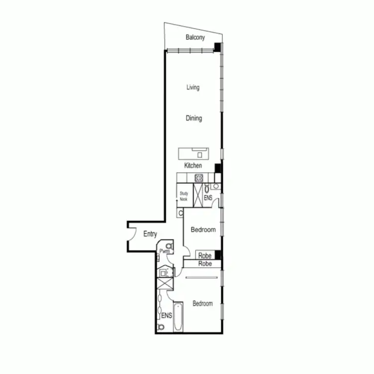 Floorplan of Homely apartment listing, 208/505 St Kilda Road, Melbourne VIC 3004