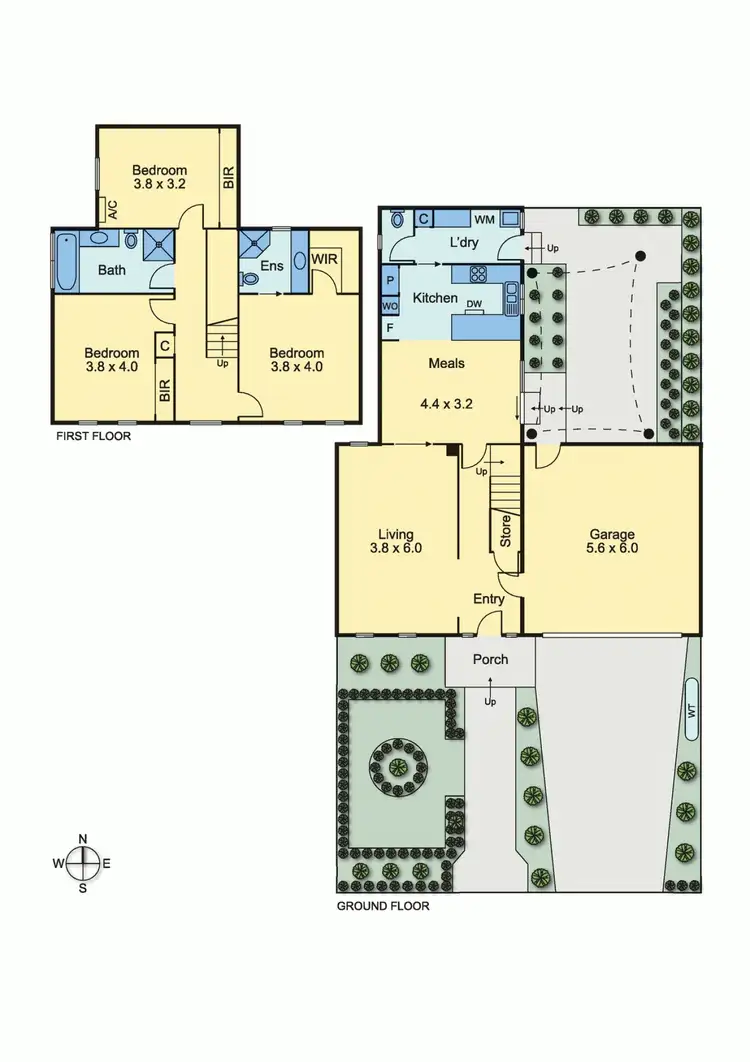 Floorplan of Homely townhouse listing, 1/17 Hollsmoor Road, Camberwell VIC 3124