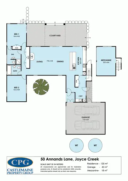 Floorplan of Homely house listing, 50 Annands Lane, Newstead VIC 3462