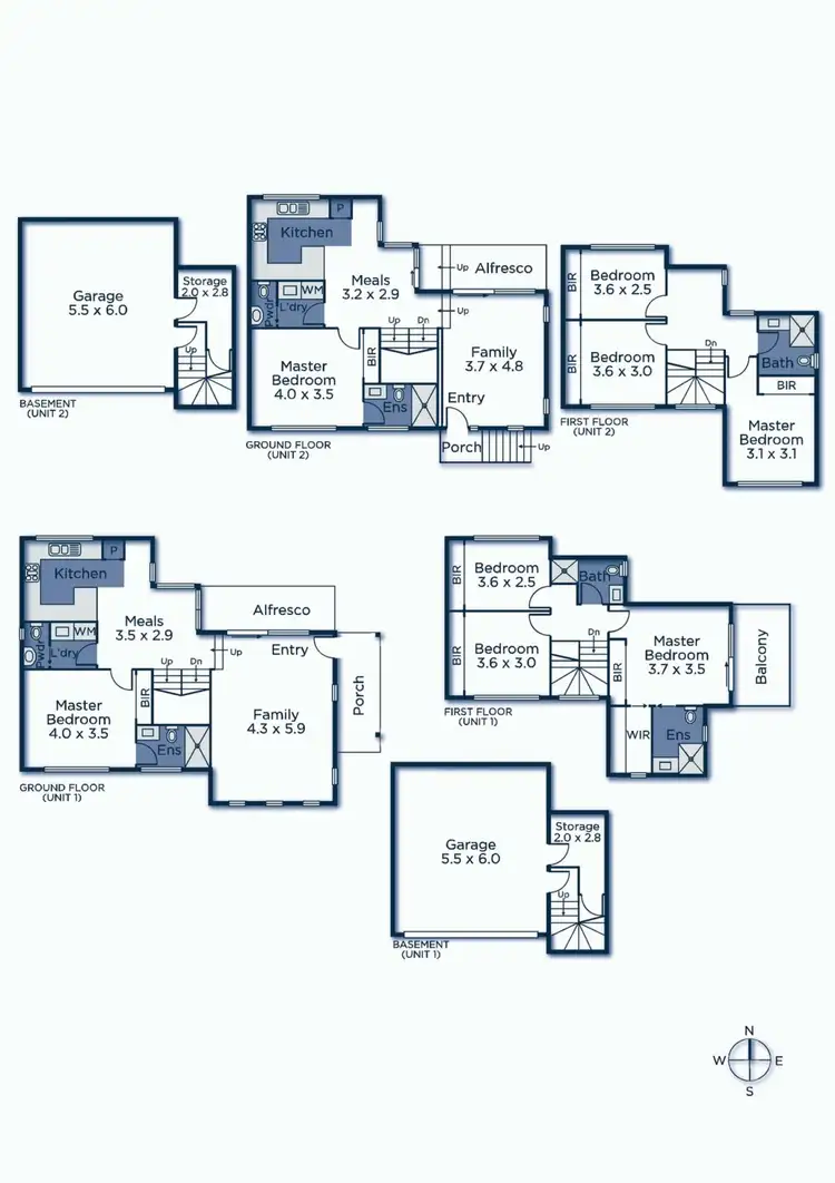 Floorplan of Homely townhouse listing, 1-3/787 Station Street, Box Hill North VIC 3129