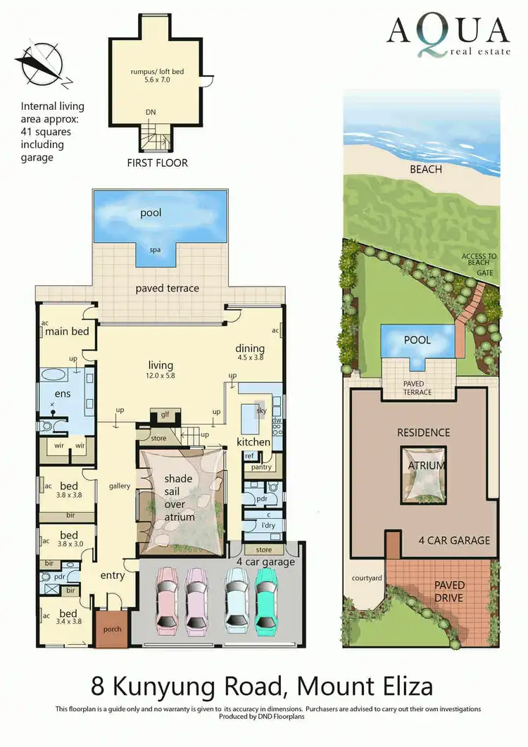 Floorplan of Homely house listing, 8 Kunyung Road, Mount Eliza VIC 3930