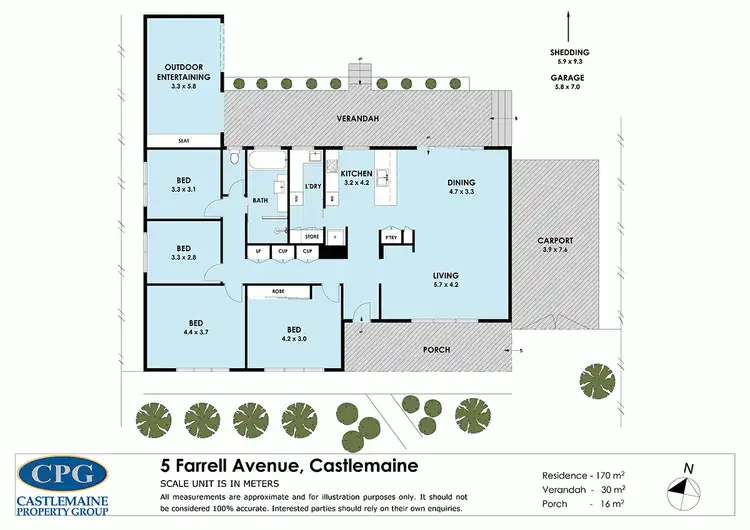 Floorplan of Homely house listing, 5 Farrell Avenue, Castlemaine VIC 3450