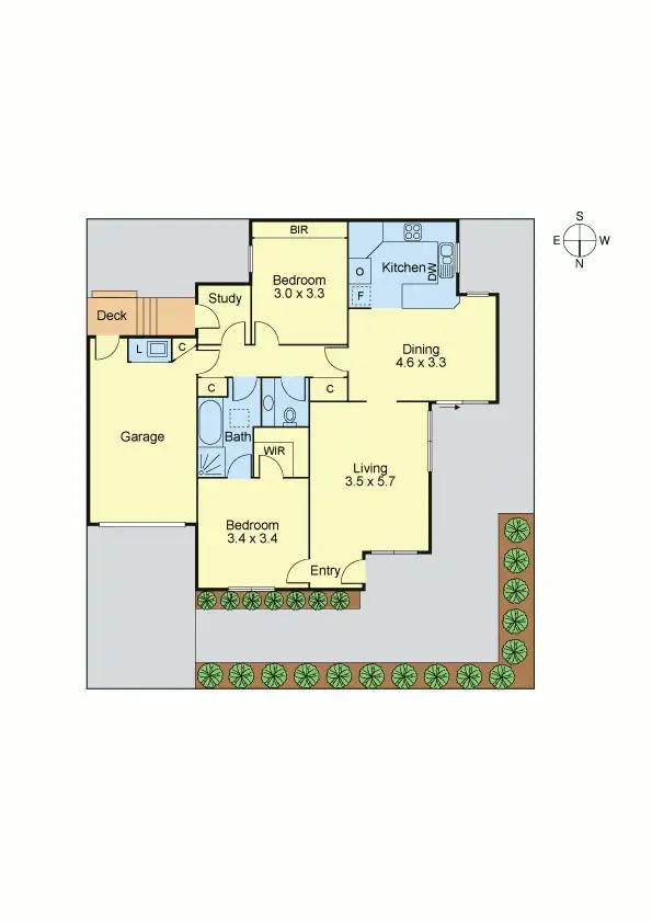 Floorplan of Homely townhouse listing, 42 Dower Street, Camberwell VIC 3124