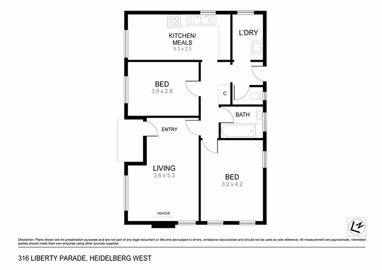 Floorplan of Homely house listing, 316 Liberty Parade, Heidelberg West VIC 3081