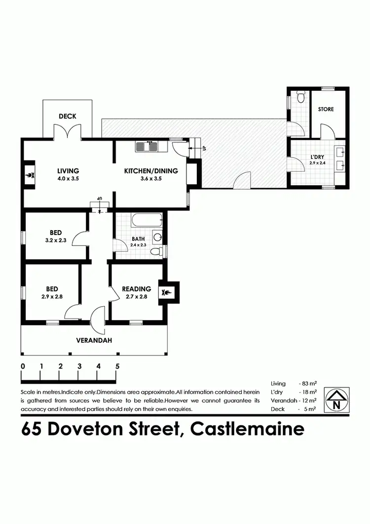 Floorplan of Homely house listing, 65 Doveton Street, Castlemaine VIC 3450