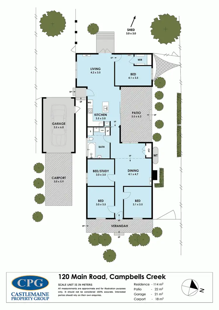 Floorplan of Homely house listing, 120 Main Road, Campbells Creek VIC 3451