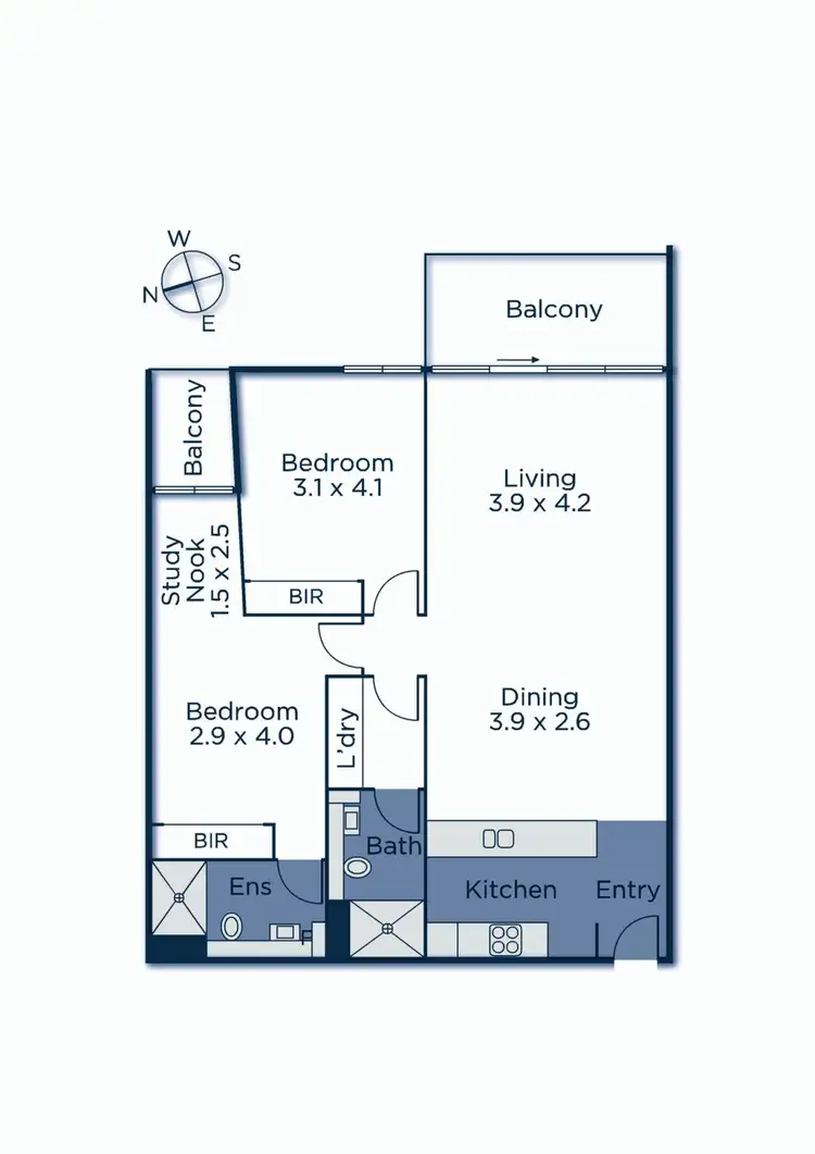 Floorplan of Homely unit listing, 303/435 Whitehorse Road, Mitcham VIC 3132