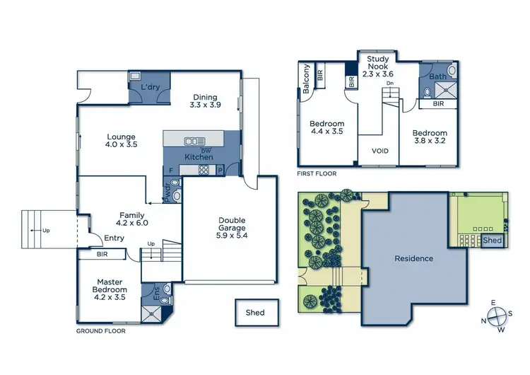 Floorplan of Homely townhouse listing, 1/7 Newbigin Street, Burwood VIC 3125