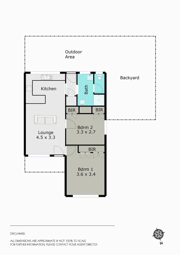 Floorplan of Homely unit listing, 1/4 Mauger Street, Wendouree VIC 3355