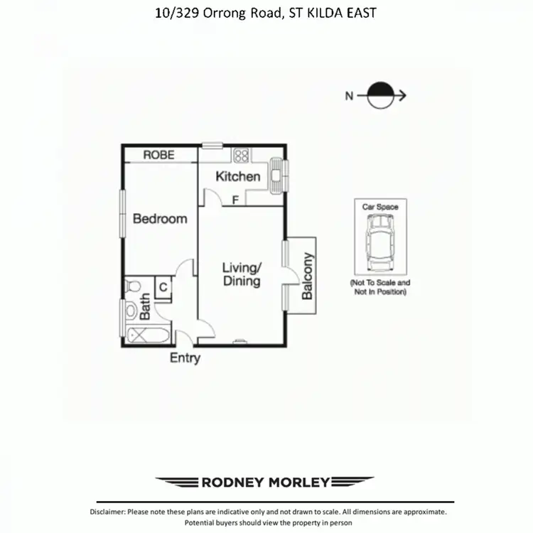 Floorplan of Homely apartment listing, 10/329 Orrong Road, St Kilda East VIC 3183