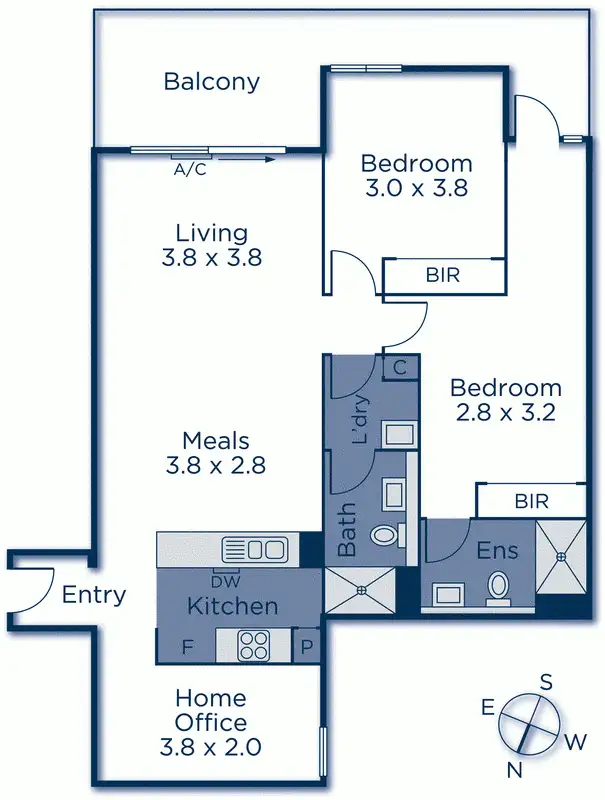 Floorplan of Homely apartment listing, 306/435-439 Whitehorse Road, Mitcham VIC 3132