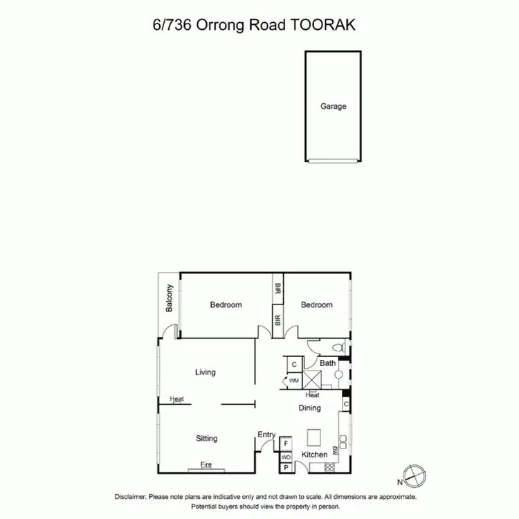 Floorplan of Homely apartment listing, 6/736 Orrong Road, Toorak VIC 3142