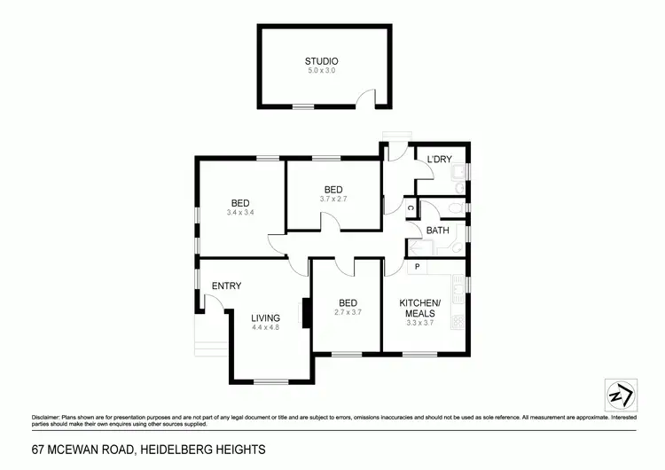 Floorplan of Homely house listing, 67 McEwan Road, Heidelberg Heights VIC 3081