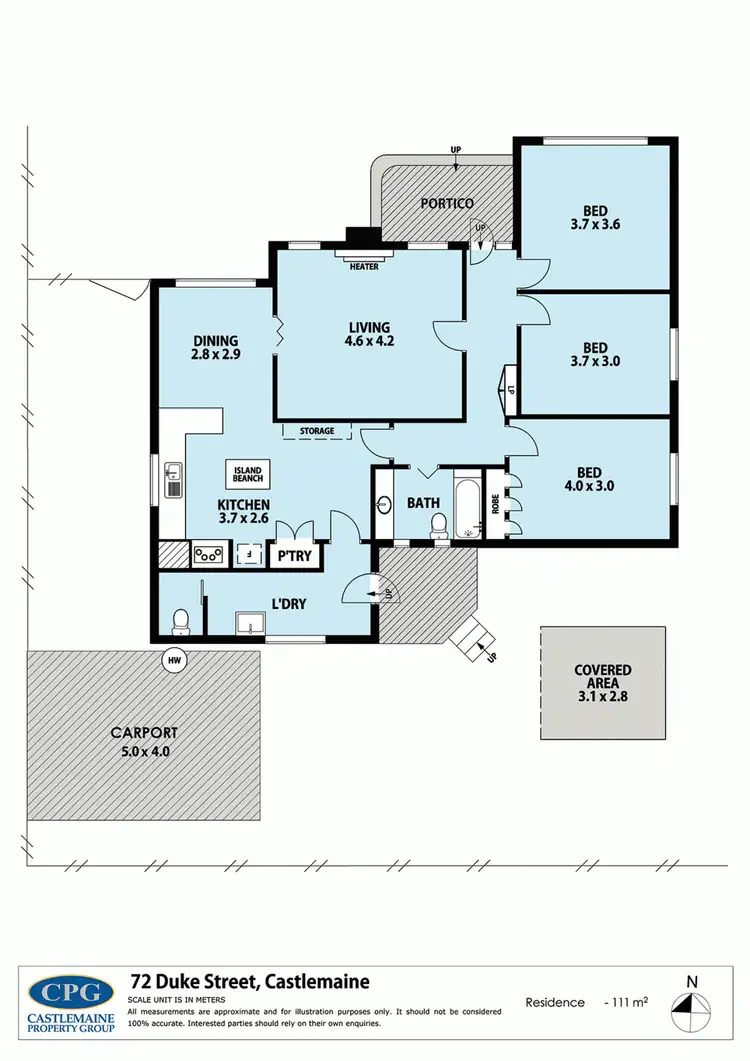 Floorplan of Homely house listing, 72 Duke Street, Castlemaine VIC 3450