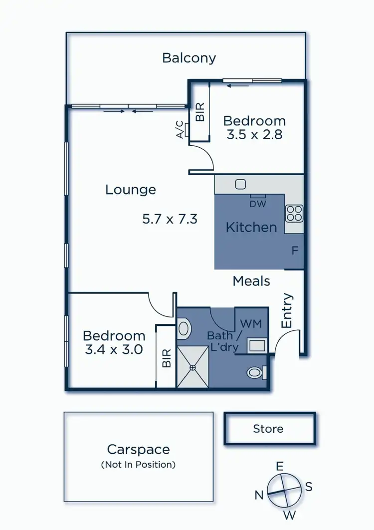 Floorplan of Homely apartment listing, 407/394-398 Middleborough Road, Blackburn VIC 3130