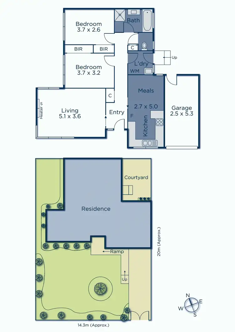 Floorplan of Homely unit listing, 1/29 Allambee Avenue, Camberwell VIC 3124