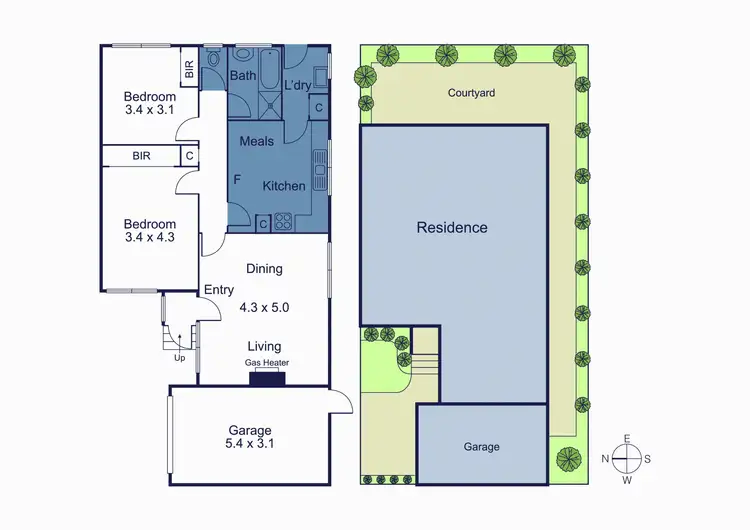 Floorplan of Homely unit listing, 1/6 Allambee Avenue, Camberwell VIC 3124