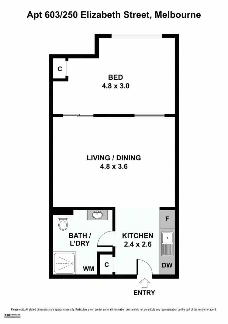 Floorplan of Homely apartment listing, 603/250 Elizabeth Street, Melbourne VIC 3000
