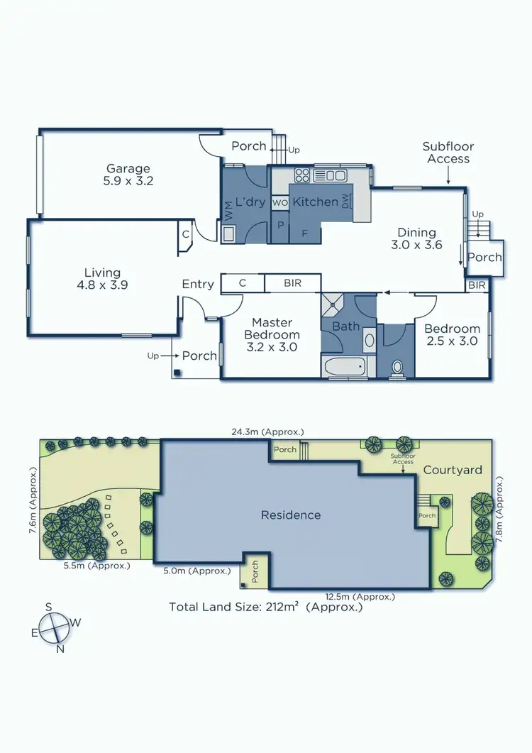 Floorplan of Homely unit listing, 1/3 Rotherwood Avenue, Mitcham VIC 3132