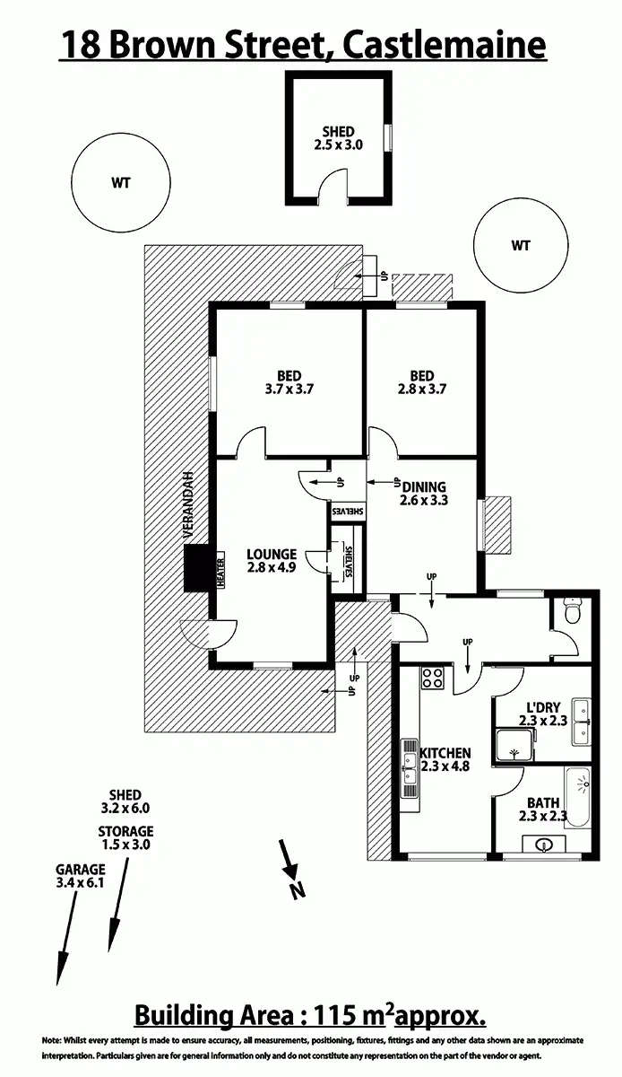 Floorplan of Homely house listing, 18 Brown Street, Castlemaine VIC 3450