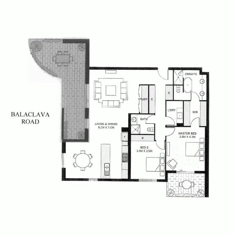 Floorplan of Homely apartment listing, 6/48 Balaclava Road, St Kilda East VIC 3183