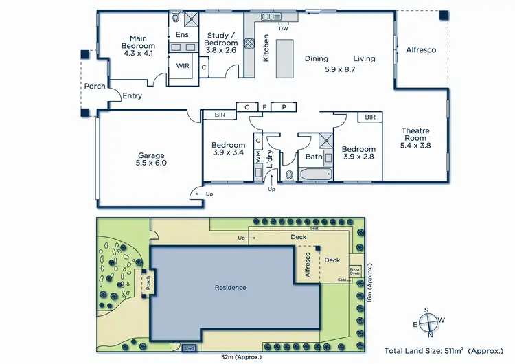 Floorplan of Homely house listing, 68 Evans Drive, Croydon VIC 3136