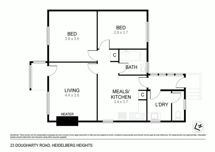 Floorplan of Homely house listing, 23 Dougharty Road, Heidelberg Heights VIC 3081