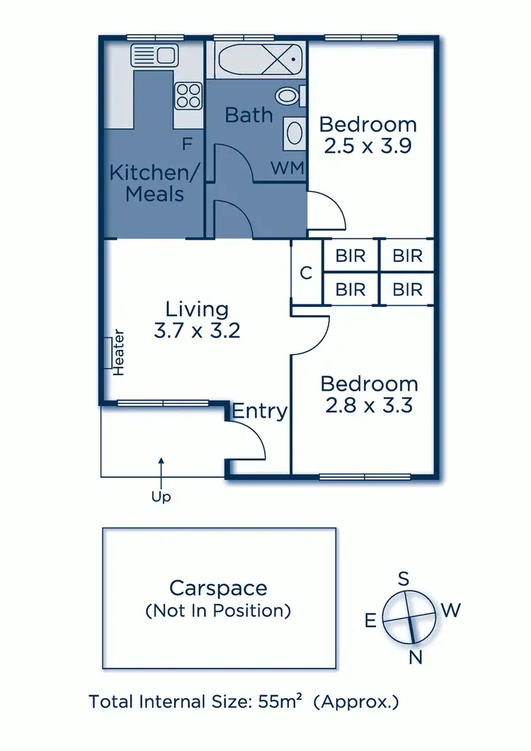 Floorplan of Homely unit listing, 4/64 Cassels Road, Brunswick VIC 3056