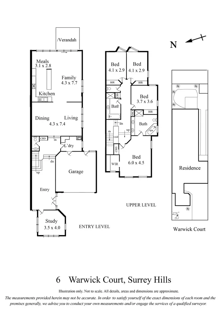 Floorplan of Homely house listing, 6 Warwick Court, Surrey Hills VIC 3127
