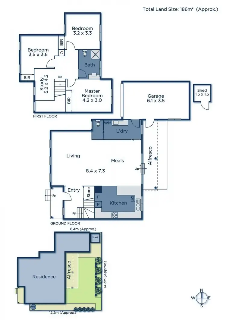 Floorplan of Homely townhouse listing, 2/8 Sussex Street, Ringwood VIC 3134