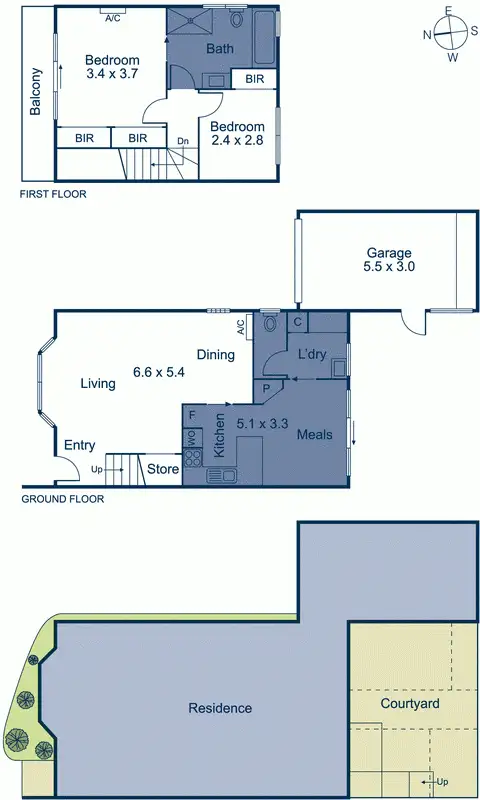 Floorplan of Homely townhouse listing, 2/3 Station Street, Blackburn VIC 3130