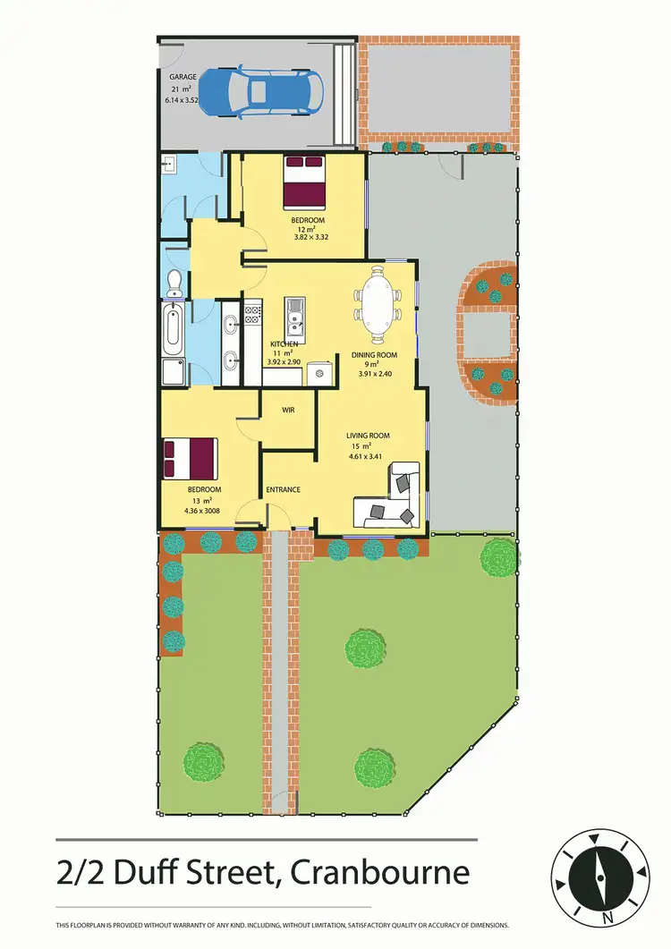 Floorplan of Homely unit listing, 2/2 Duff Street, Cranbourne VIC 3977