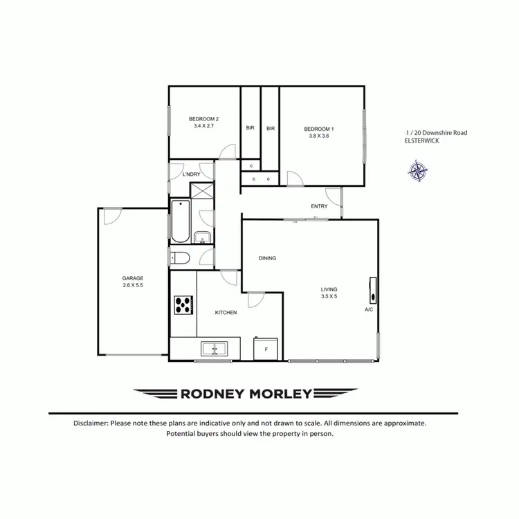 Floorplan of Homely unit listing, 1/20 Downshire Road, Elsternwick VIC 3185