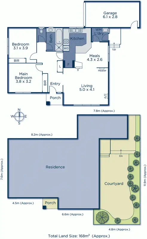 Floorplan of Homely unit listing, 1/11 Rotherwood Avenue, Mitcham VIC 3132