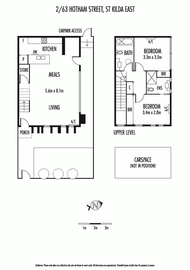 Floorplan of Homely apartment listing, 3/63 Hotham Street, St Kilda East VIC 3183