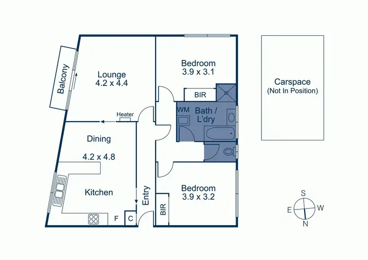 Floorplan of Homely unit listing, 4/18 Harrow Street, Box Hill VIC 3128