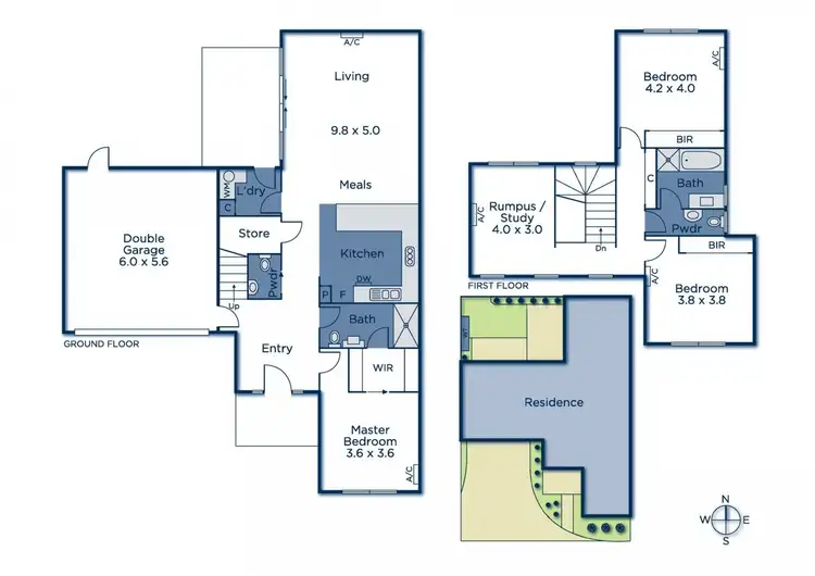 Floorplan of Homely townhouse listing, 2/10 Donald Street, Blackburn South VIC 3130