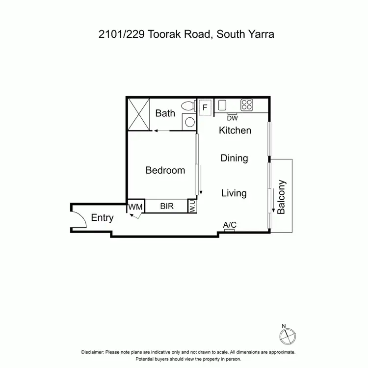 Floorplan of Homely apartment listing, 2101/229 Toorak Road, South Yarra VIC 3141