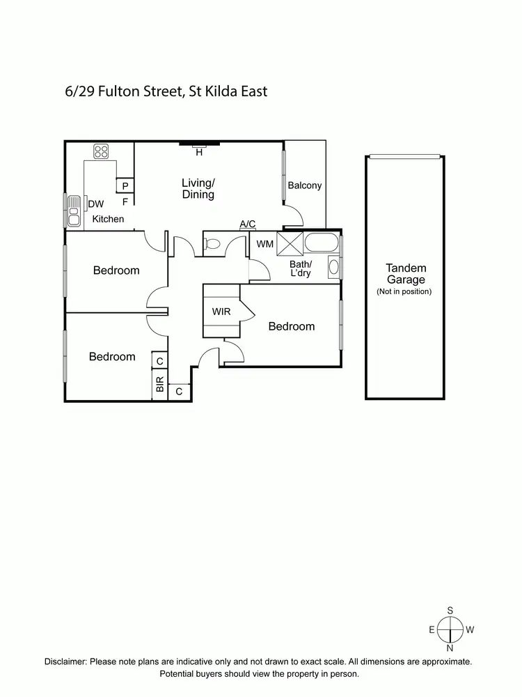 Floorplan of Homely apartment listing, 6/29 Fulton Street, St Kilda East VIC 3183