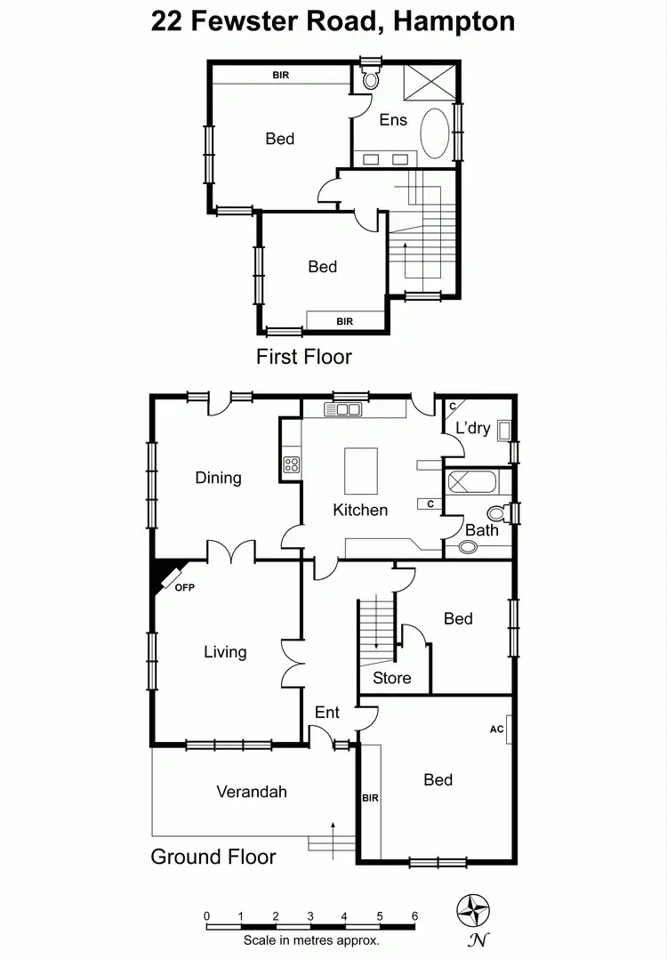 Floorplan of Homely house listing, 22 Fewster Road, Hampton VIC 3188