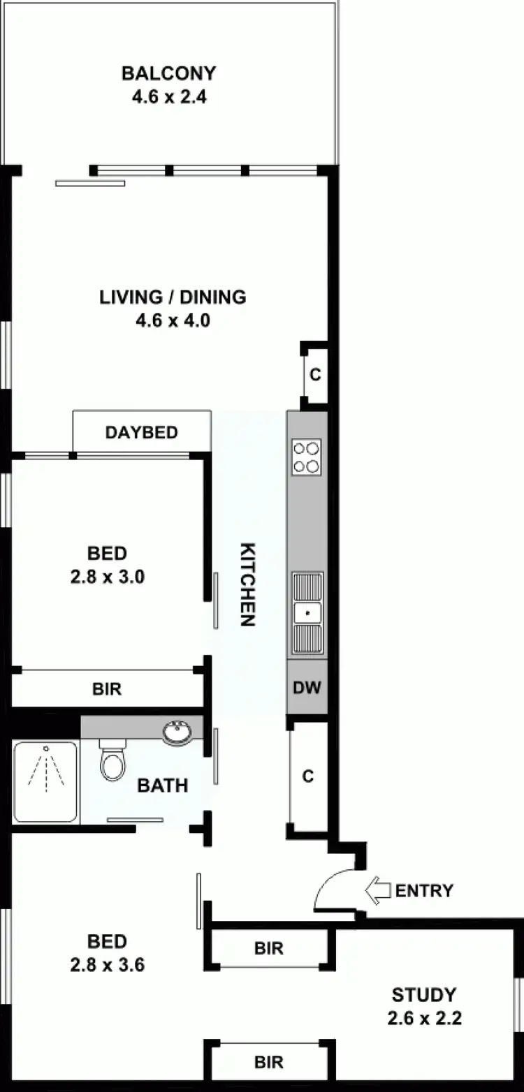 Floorplan of Homely apartment listing, 404/20-22 McKillop Street, Melbourne VIC 3000