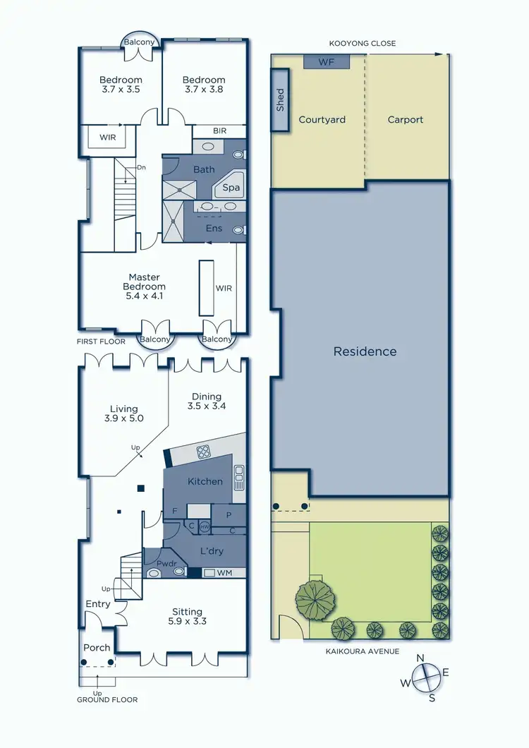 Floorplan of Homely townhouse listing, 35 Kaikoura Avenue, Hawthorn East VIC 3123