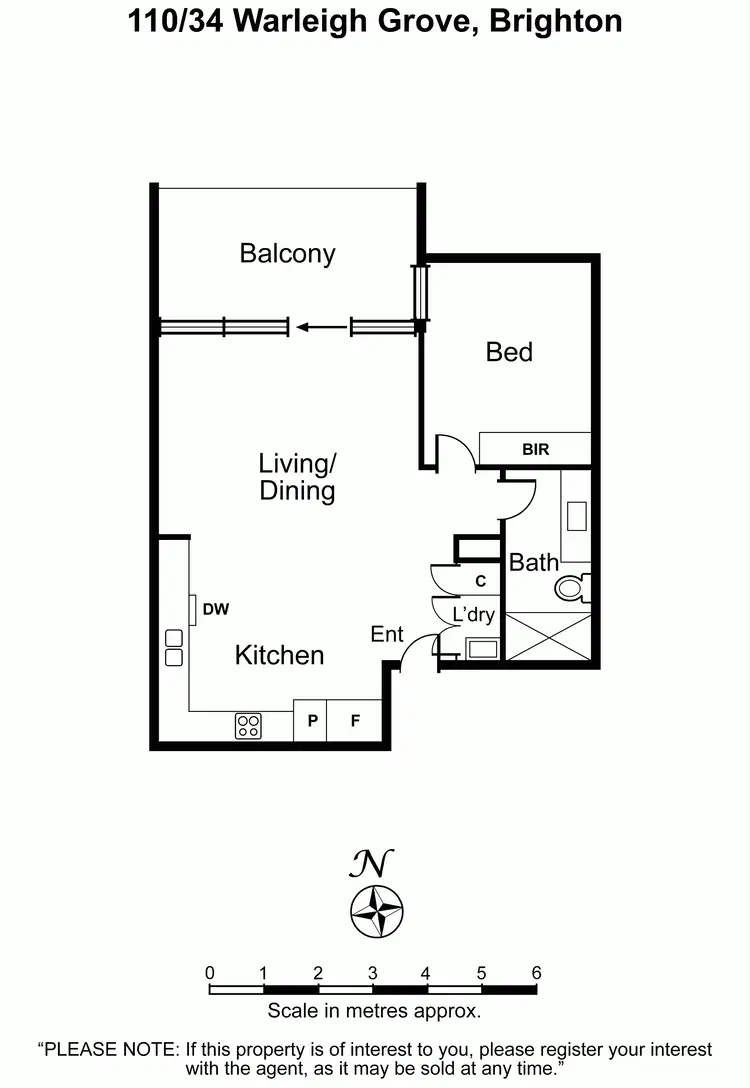 Floorplan of Homely apartment listing, 110/34 Warleigh Grove, Brighton VIC 3186
