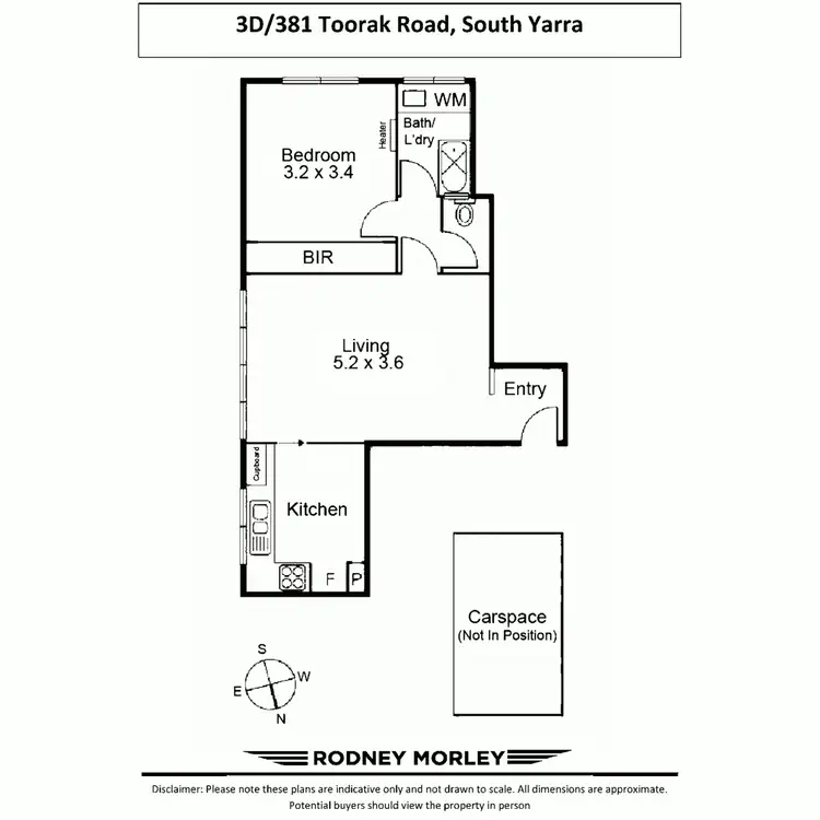 Floorplan of Homely apartment listing, 3D/381 Toorak Road, South Yarra VIC 3141