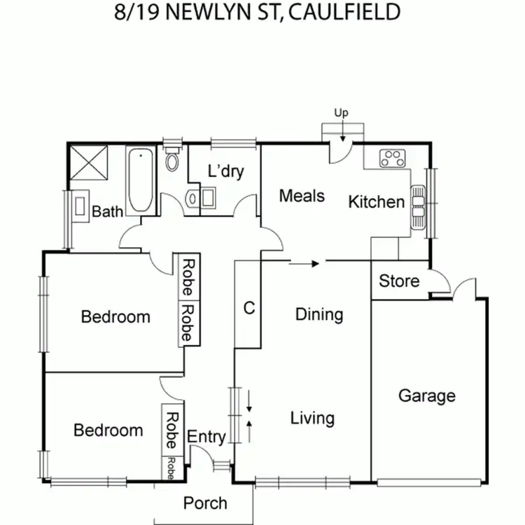 Floorplan of Homely villa listing, 8/19 Newlyn Street, Caulfield VIC 3162
